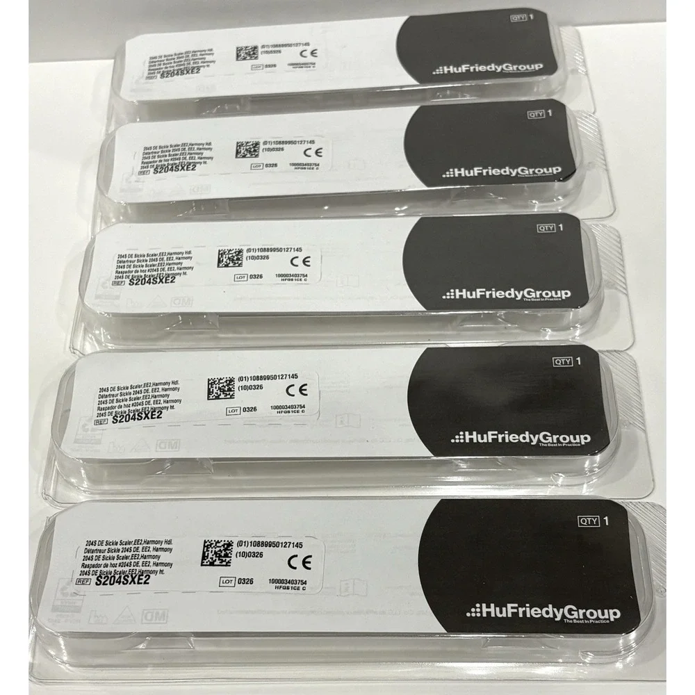 HuFriedyGroup S204SXE2 204S DE Sickle Scaler EE2 Harmony Sterile Lot of 5 New